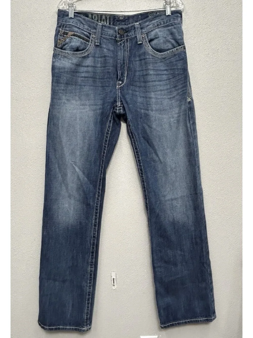 Ariat M4 Low Rise Boot Cut Jeans Men’s 31x34 Blue Denim (actual 32x34) Western